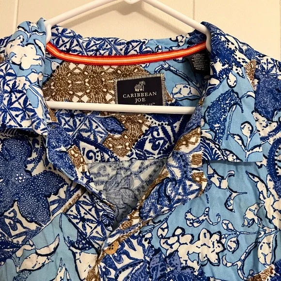Caribbean Joe‎ Shirt Sz 3XL  Blue - Picture 2 of 3